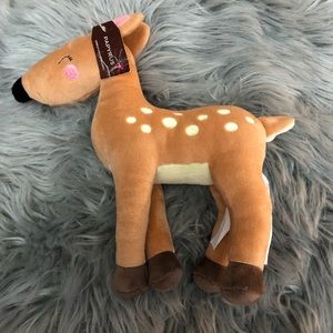 Spotted Plush Deer Cute Closed Eyes  Smile Rosy Cheeks Papyrus